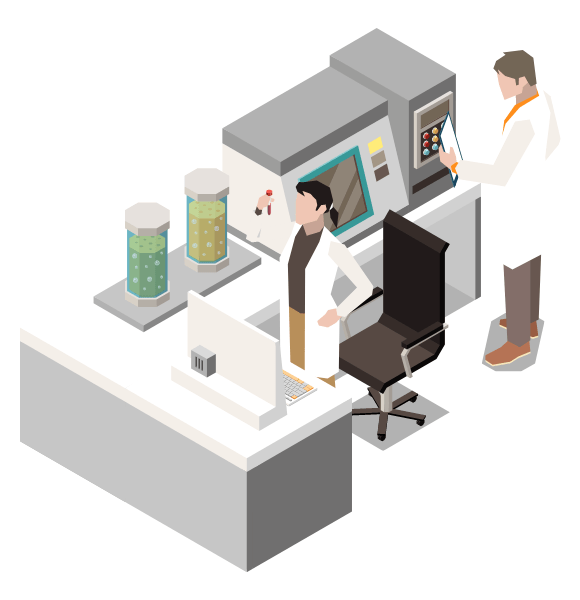 品質管理をしているイラスト