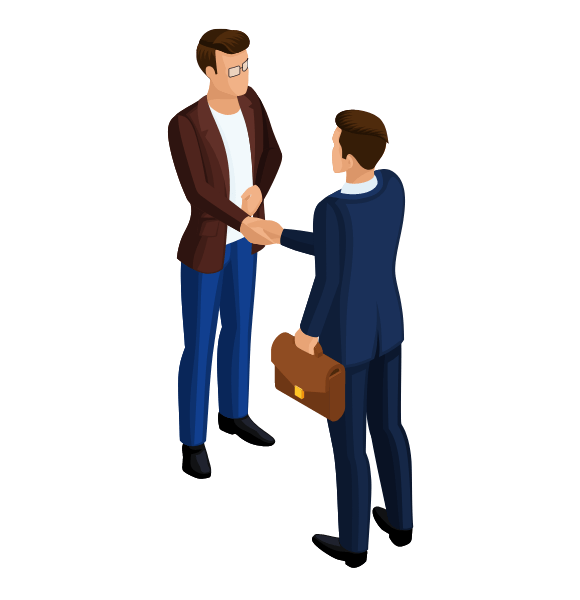 2人で仕事をしているイラスト